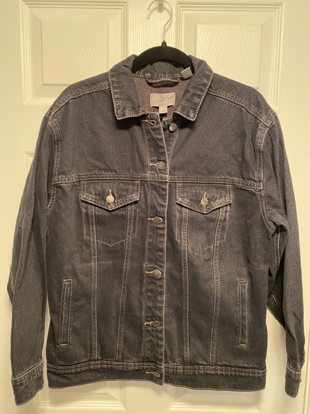 Universal Thread Washed Black Women’s Jean Jacket…size S - Picture 1 of 5